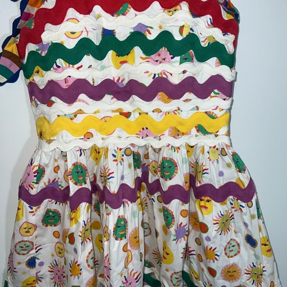CeliaB Suhail Dress Sun Moon Print Astronomy Kitschy Whimsical Colorful dress xs - Picture 8 of 14